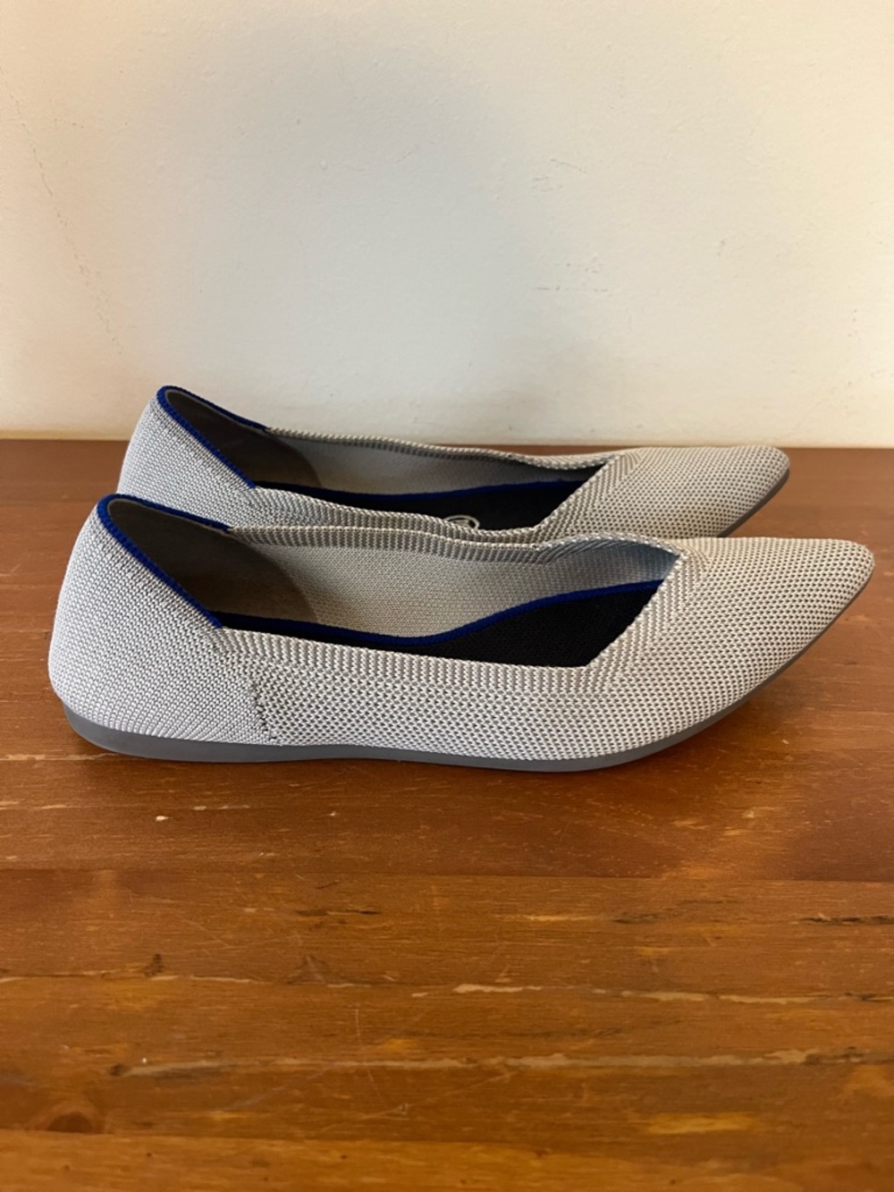Rothy's The Point Grey Flax Birdseye Ballet Slip On Flats Women's Size 6.5 - Picture 2 of 11